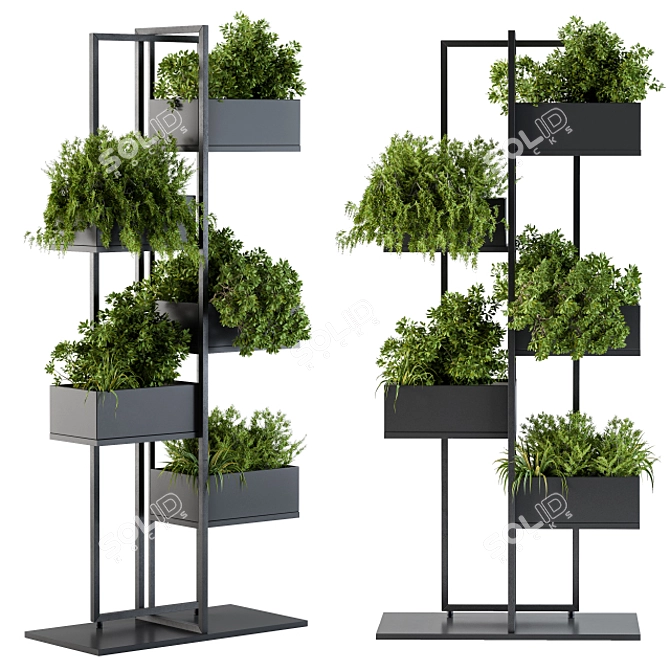 Sleek Stand for Black Box Plants 3D model image 2