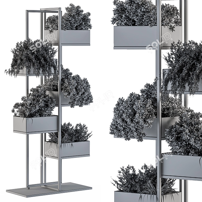 Sleek Stand for Black Box Plants 3D model image 4