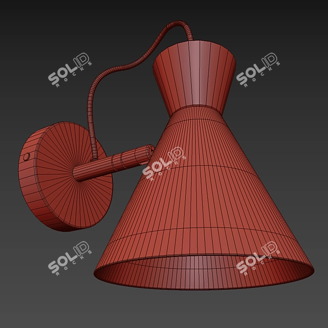 Modern Sindre Wall Lamp: Stylish Lighting Solution 3D model image 2