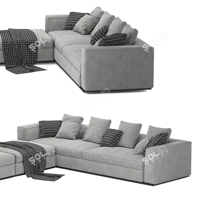 Elegant Minotti Sofa - Luxurious Comfort 3D model image 2