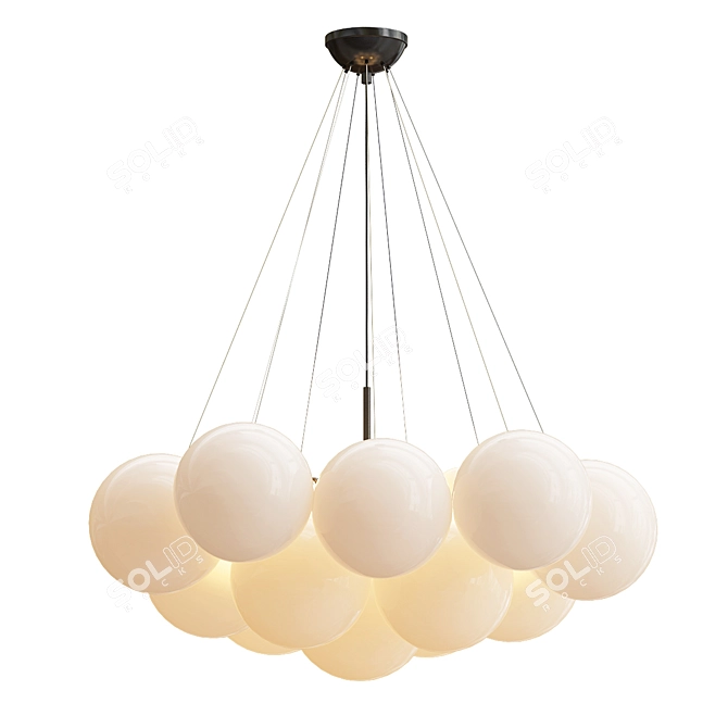 Elegant Anna Chandelier, Stunning Design 3D model image 1