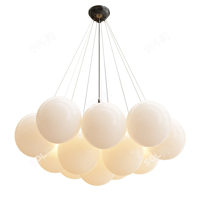 Elegant Anna Chandelier, Stunning Design 3D model image 2