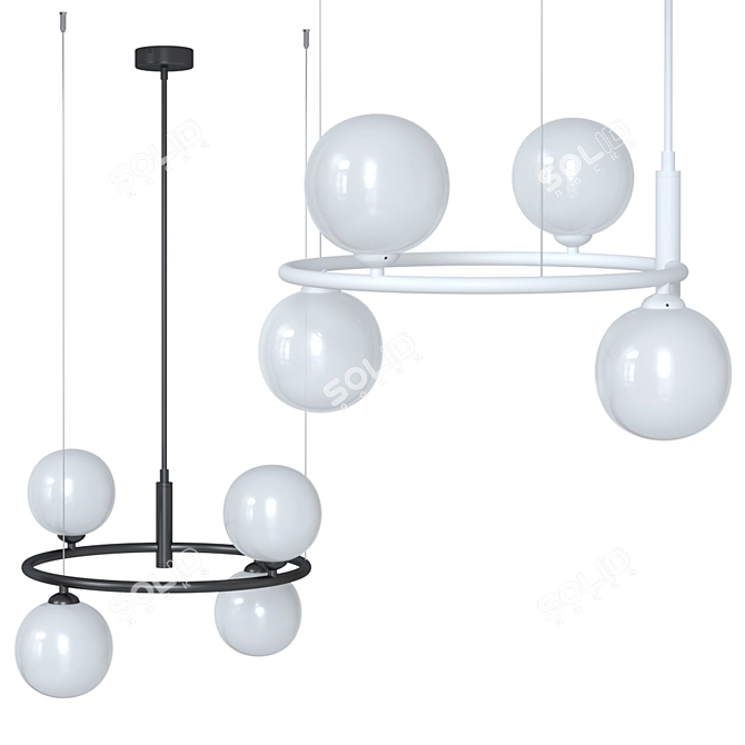 Modern Ring Chandelier: Lampatron Horus CH 3D model image 3