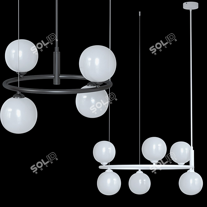 Modern Ring Chandelier: Lampatron Horus CH 3D model image 5