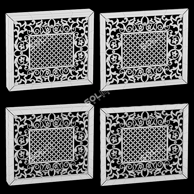 Ornamental Box and Panel Set 3D model image 3