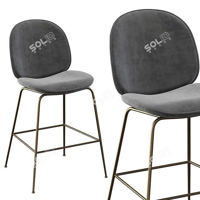 Gubi Beetle Bar Stool: Sleek and Stylish Counter Seating 3D model image 3