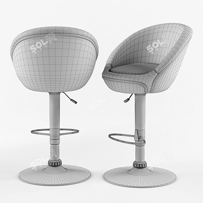 Modern Lounge Bar Stool 3D model image 8