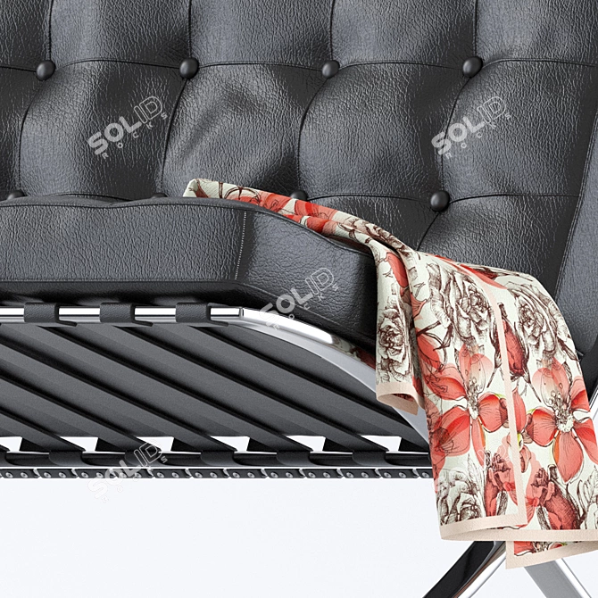 Sleek Barcelona Chair in 2015 Version 3D model image 2