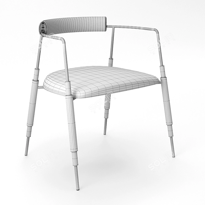 Shake Frame: Elegant Semi-Reclining Chair 3D model image 3