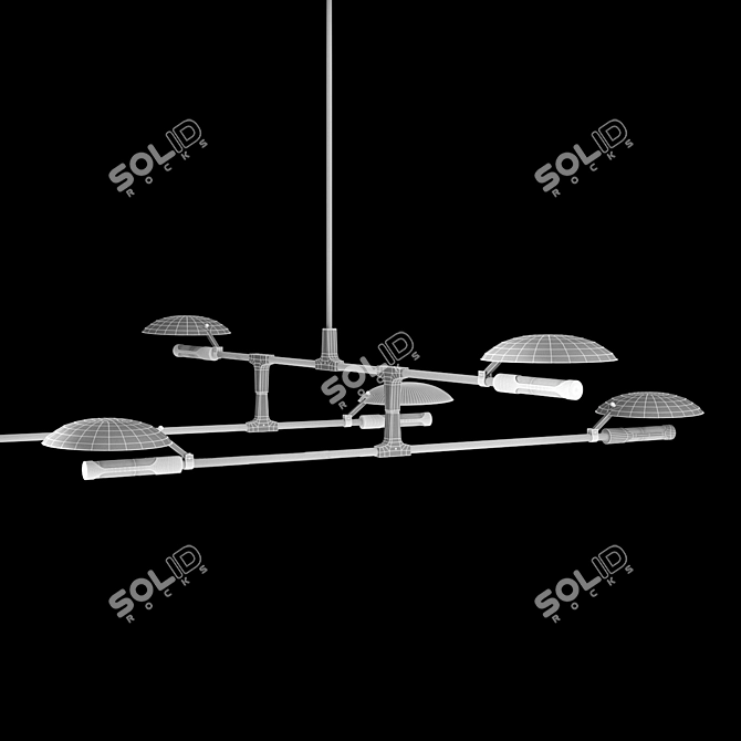 Aventura Disco Chandelier 6-Light 3D model image 2