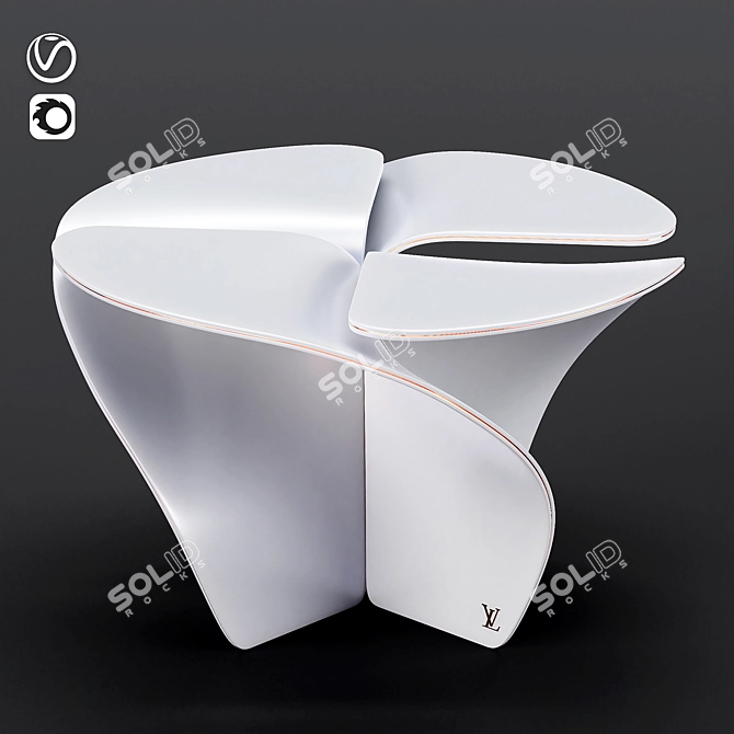 Petals Table: Blossom Stool by Tokujin Yoshioka 3D model image 1