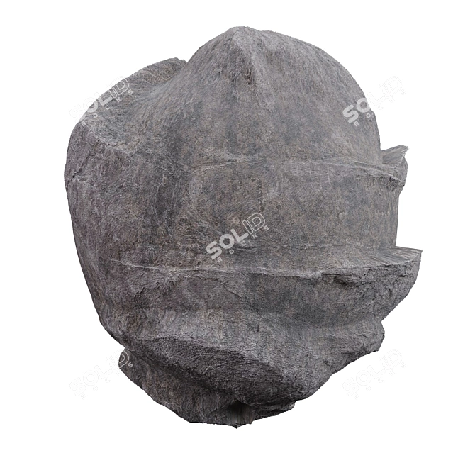 Cliff Stone Textured 3D Model 3D model image 2