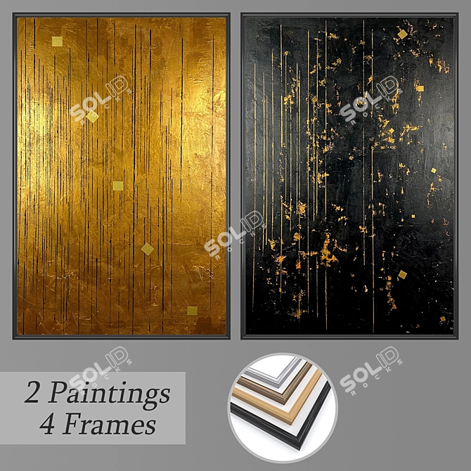 Artistic Wall Decor Set 3D model image 1