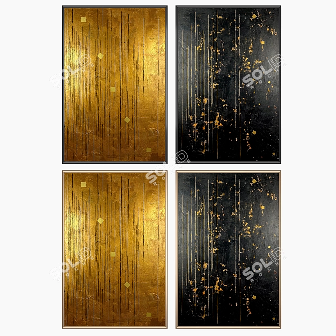 Artistic Wall Decor Set 3D model image 2