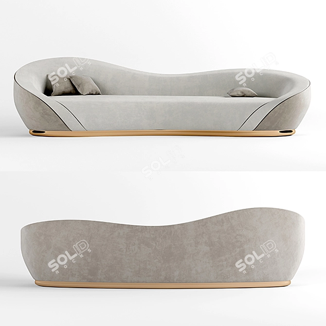 Crave Gray Sofa 2013: Sleek and Chic 3D model image 4