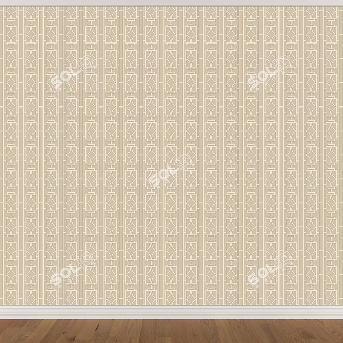 Seamless Wallpaper Set: 3 Colors 3D model image 2