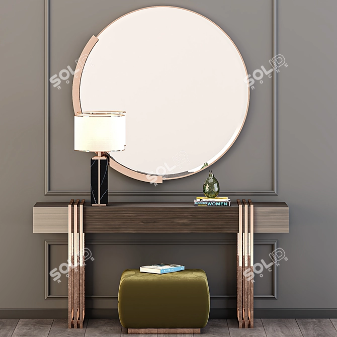 Elegant Evelyn Console: 180x40x85 cm 3D model image 1