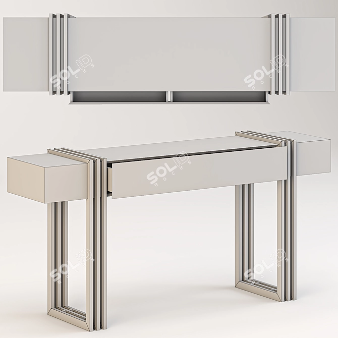 Elegant Evelyn Console: 180x40x85 cm 3D model image 6