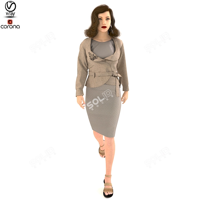 Official_Melani: High-resolution Dynamic Pose 3D model image 1