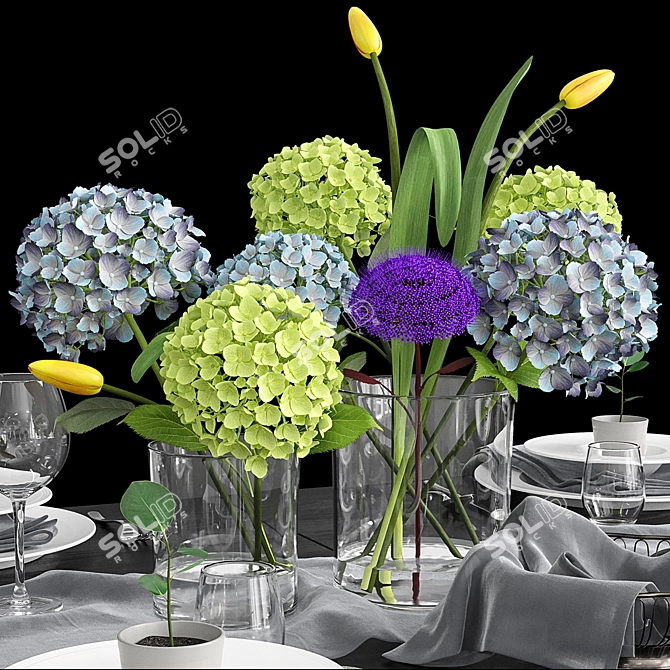 Elegant Table Setting for Corona Render 3D model image 3