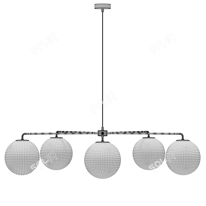 Sleek Chambers Chandelier: Modern Elegance for Your Space 3D model image 5