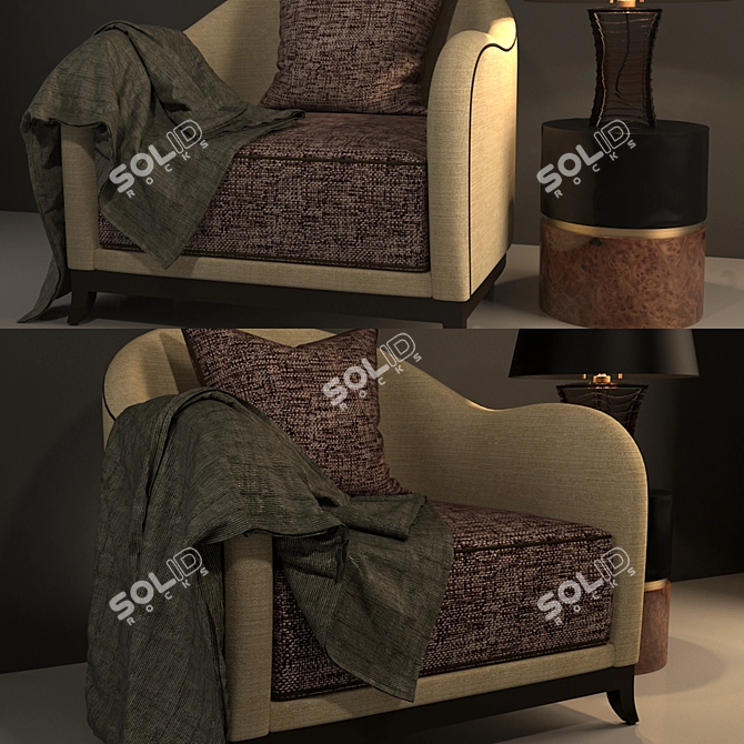Elegant Colombostile Elizabeth Chair 3D model image 3