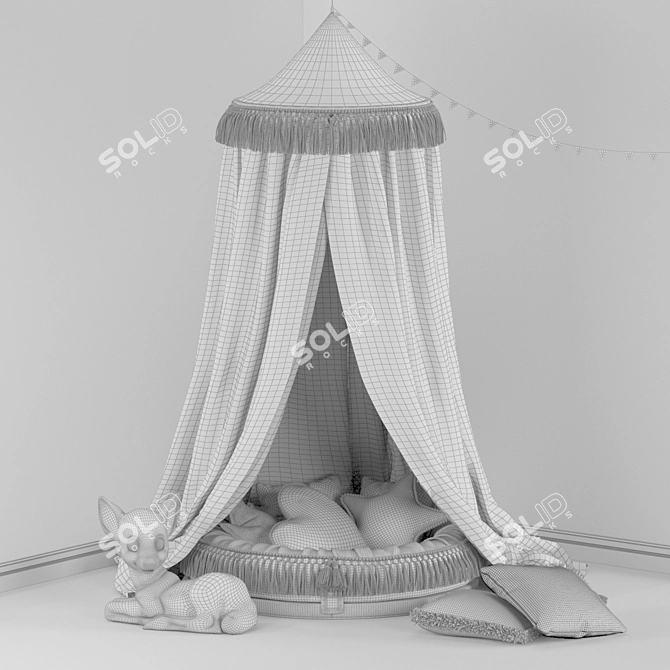 Boho Junior Nest and Toys Set 3D model image 5