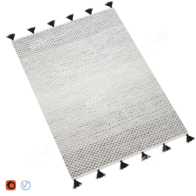 Modern Geometric Area Rug 3D model image 1