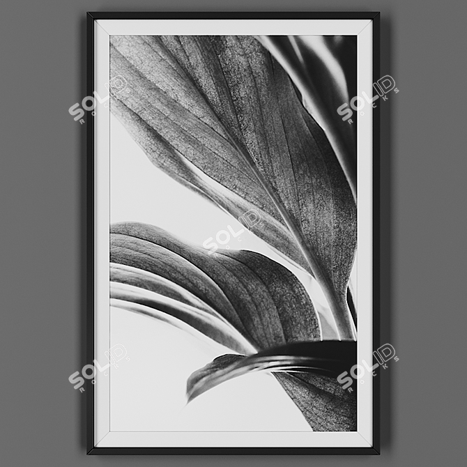 Black Framed Artwork 3D model image 1