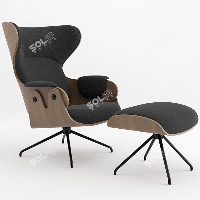 Modern Lounger Armchair by BD Barcelona 3D model image 2