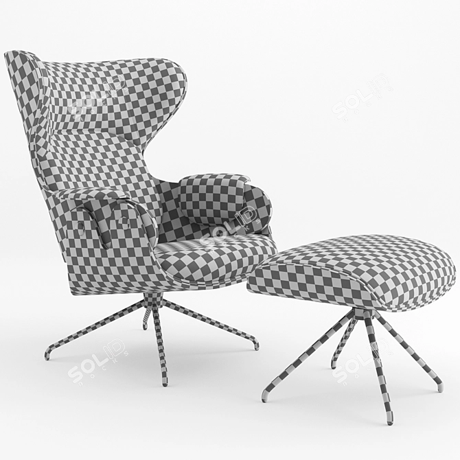 Modern Lounger Armchair by BD Barcelona 3D model image 3
