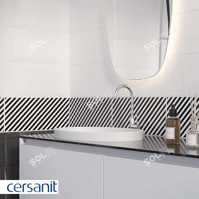 Cersanit Evolution White Tile 3D model image 2