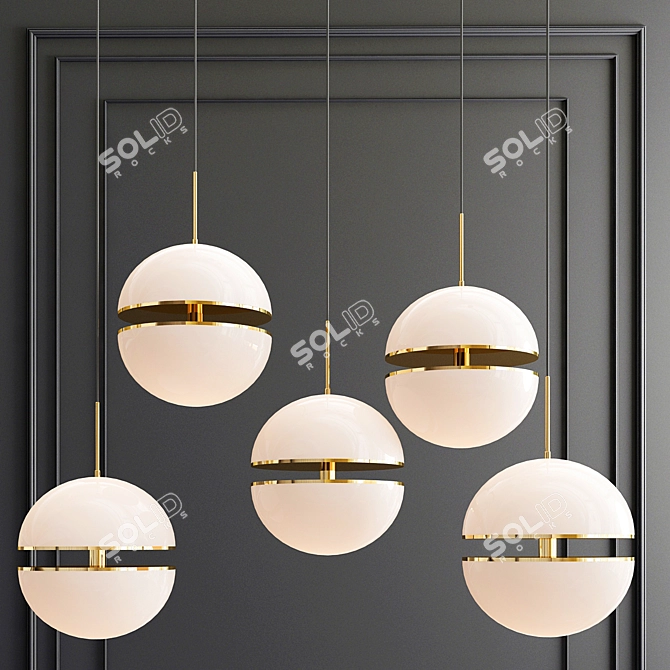 Luxury Debert Pendant Lamp 3D model image 1