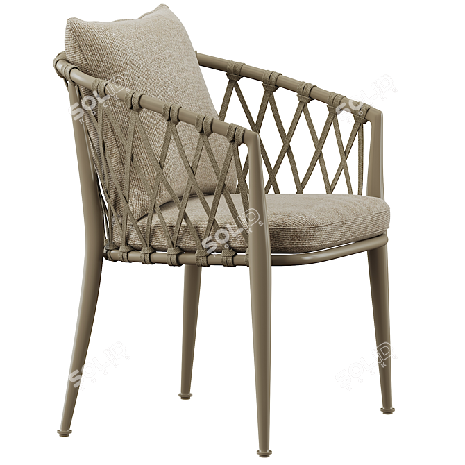 Sophisticated B&B Italy Erica Chair 3D model image 2