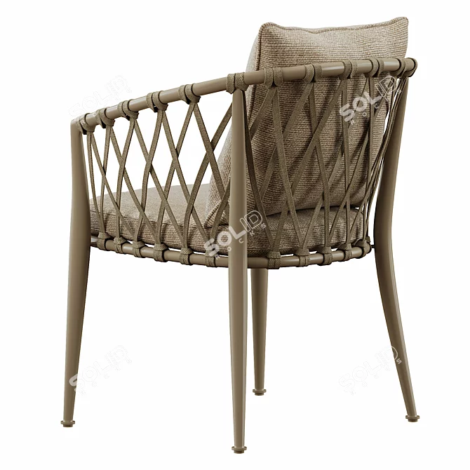 Sophisticated B&B Italy Erica Chair 3D model image 3