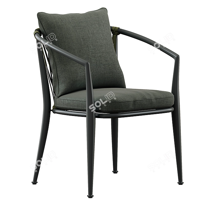 Sophisticated B&B Italy Erica Chair 3D model image 4