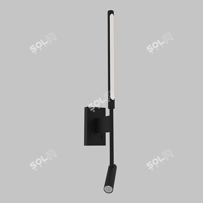 Modern Black Wall Light: MJ-Kono Read 3D model image 1