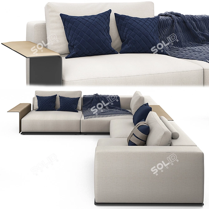 Italian Westside Corner Sofa: Poliform Excellence 3D model image 2