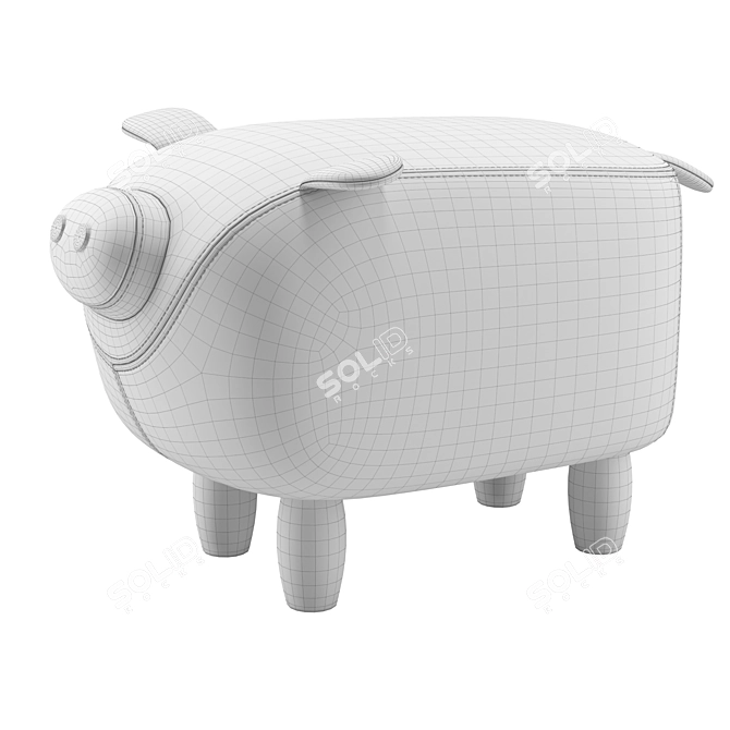 Playful Porcine Toy 3D model image 5