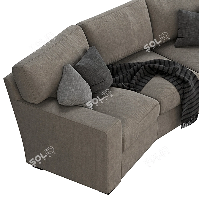 Title: Arhaus Brentwood Square Wedge Sofa 3D model image 3