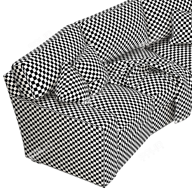 Title: Arhaus Brentwood Square Wedge Sofa 3D model image 4