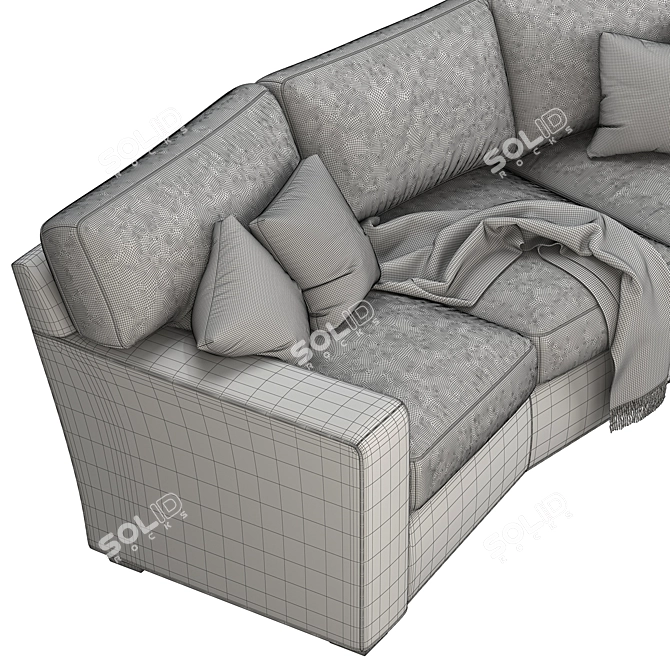 Title: Arhaus Brentwood Square Wedge Sofa 3D model image 5
