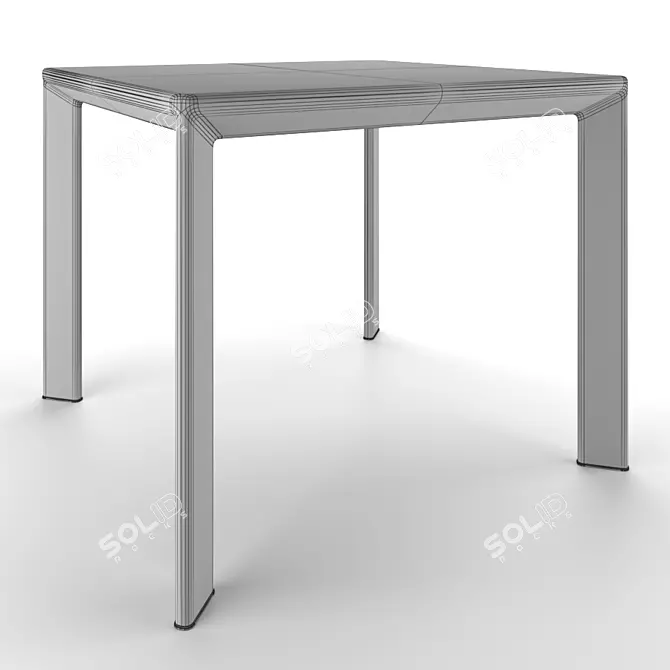 Outdoor Angul Square Dining Table 3D model image 3