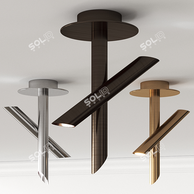 Modern Minimalist Ceiling Lamp 3D model image 1