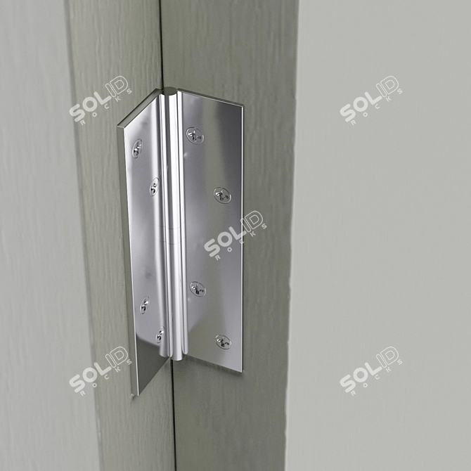 Modern Wooden Door with Aluminum Insert - PLATO PL-03 3D model image 3