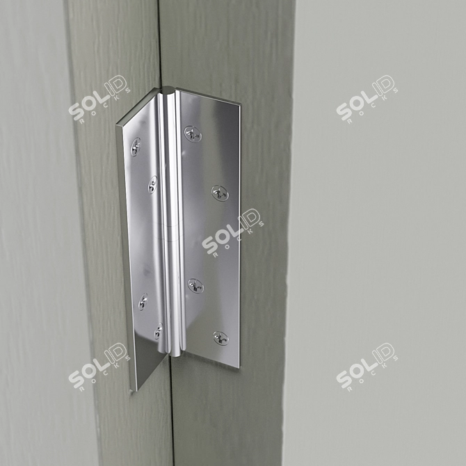 Modern Wooden Door with Aluminum Insert - PLATO PL-03 3D model image 9