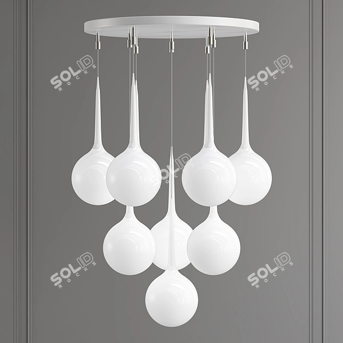 Modern Luxury Faliero Ball Chandelier 3D model image 1