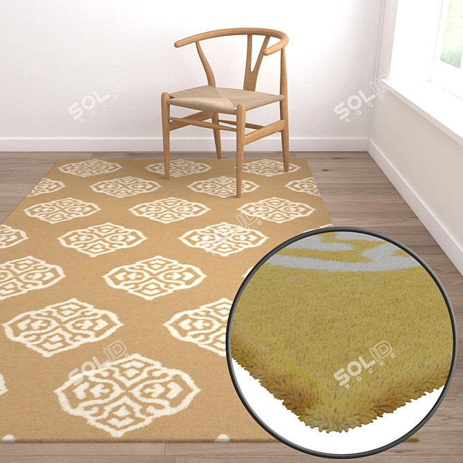 Luxury Texture Carpets Set 1016 3D model image 5