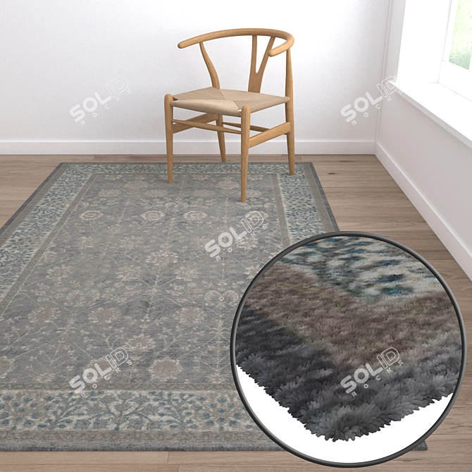 Versatile Carpets Set for High-Quality Renders 3D model image 5