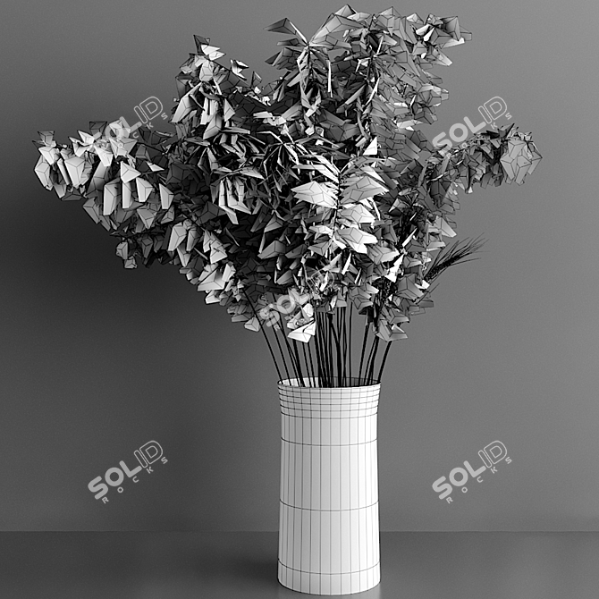 Editable Bouquet: High-Detail 3D Model 3D model image 3
